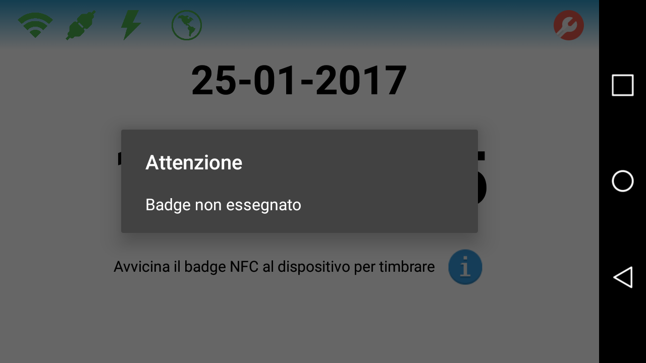 badge non assegnato al dipendente