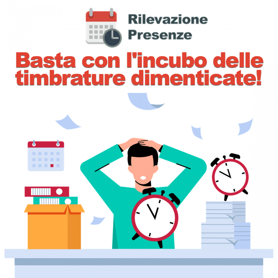 Basta con l'incubo delle timbrature dimenticate con le notifiche di App Rilevazione Presenze