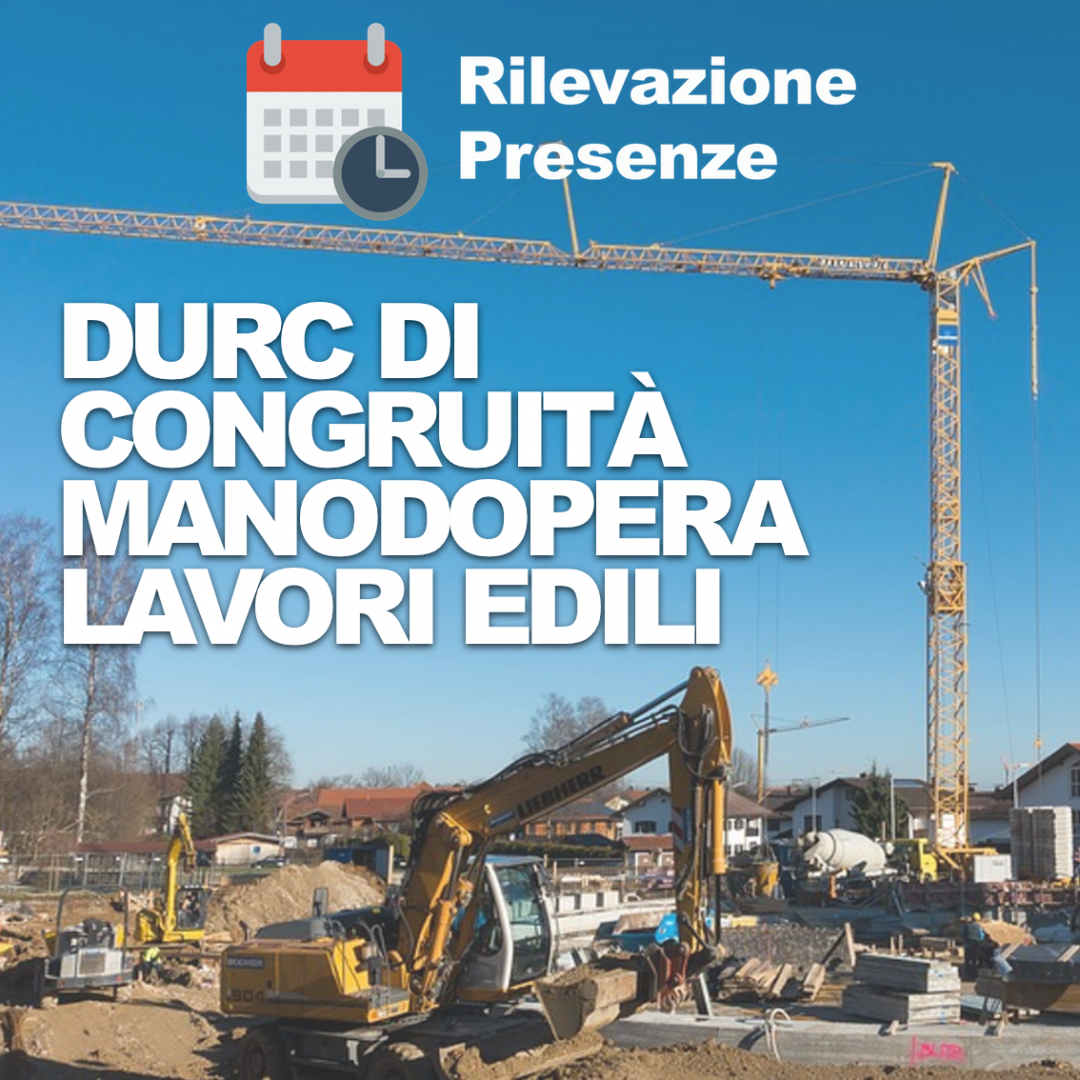 DURC di congruità manodopera lavori edili