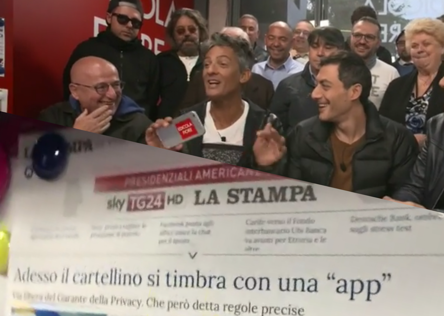 La stampa e Fiorello parlano dell'app per timbrare il cartellino