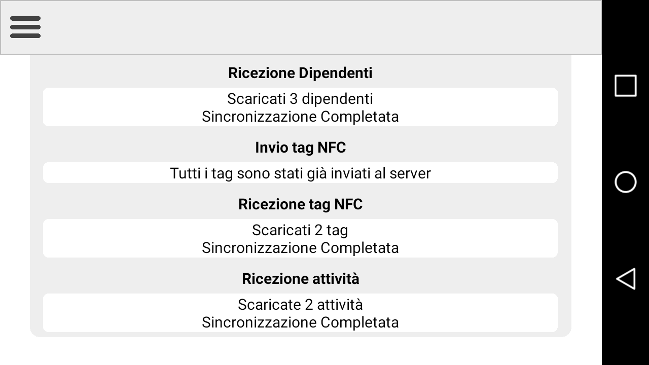 sincronizza app con pannello web