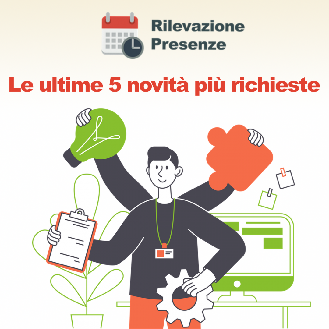 ultime 5 funzioni più richieste dai clienti Libemax Rilevazione Presenze timbratura dipendenti azienda